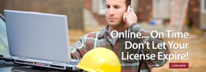 Online, on-time. Don't let your license expire!